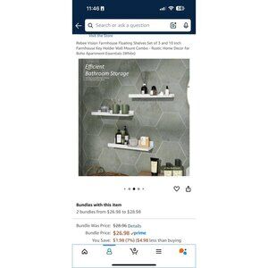 3 Renee Vision Floating Shelves Wall Mount Different Sizes